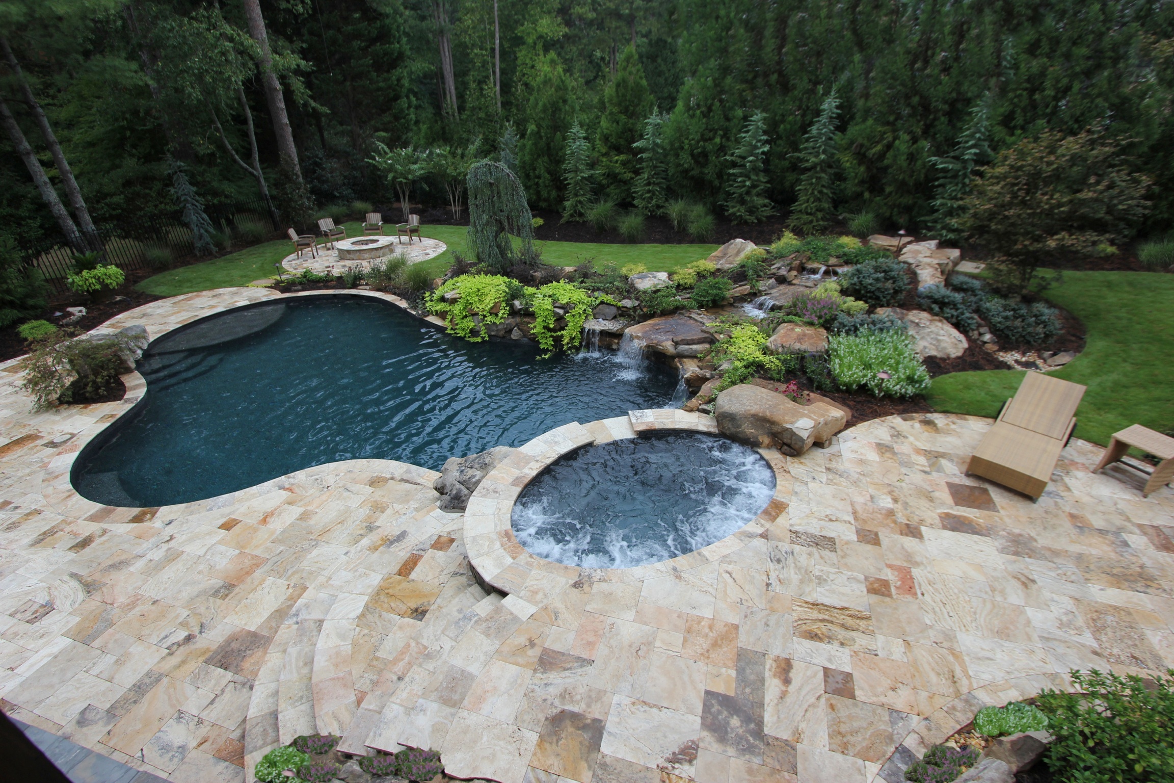 Travertine Pool Deck | Travertine Pavers for Pools Deck ...