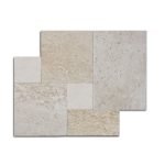 French Pattern Shell Stone Tumbled Pavers - Travertine Warehouse