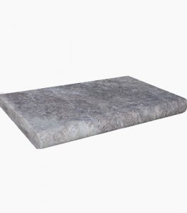 12x24x2 Silver Premium Select Tumbled Travertine Pool Coping (5 cm thick)