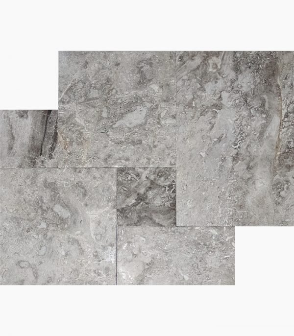 FRENCH PATTERN AKOYA LEATHERED MARBLE PAVER - Travertine Warehouse